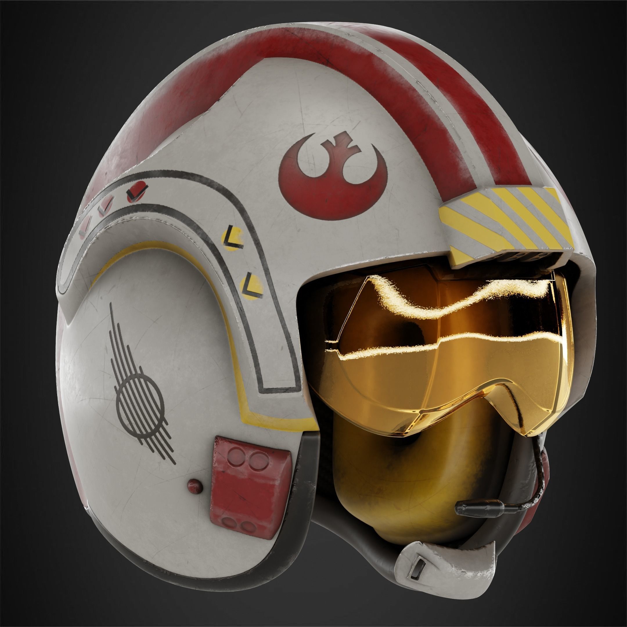 Star Wars Rebel Flight Pilot Helmet for Cosplay 3D print model_9