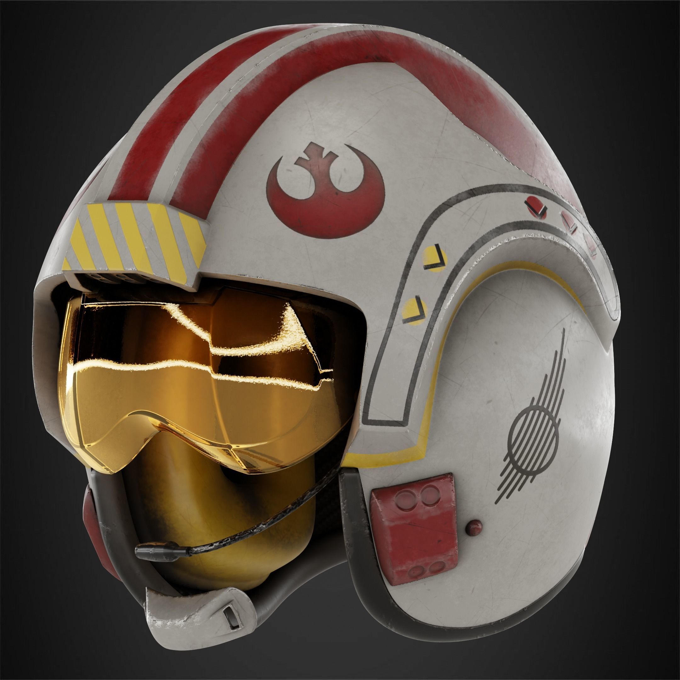 Star Wars Rebel Flight Pilot Helmet for Cosplay 3D print model_3