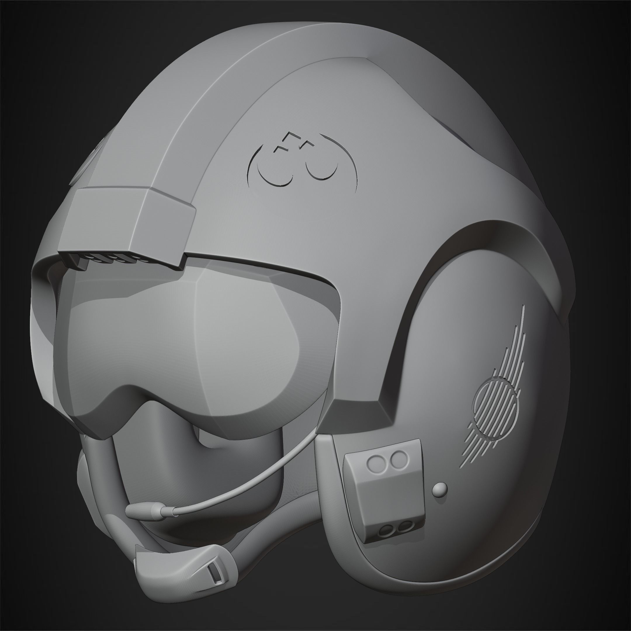 Star Wars Rebel Flight Pilot Helmet for Cosplay 3D print model_16