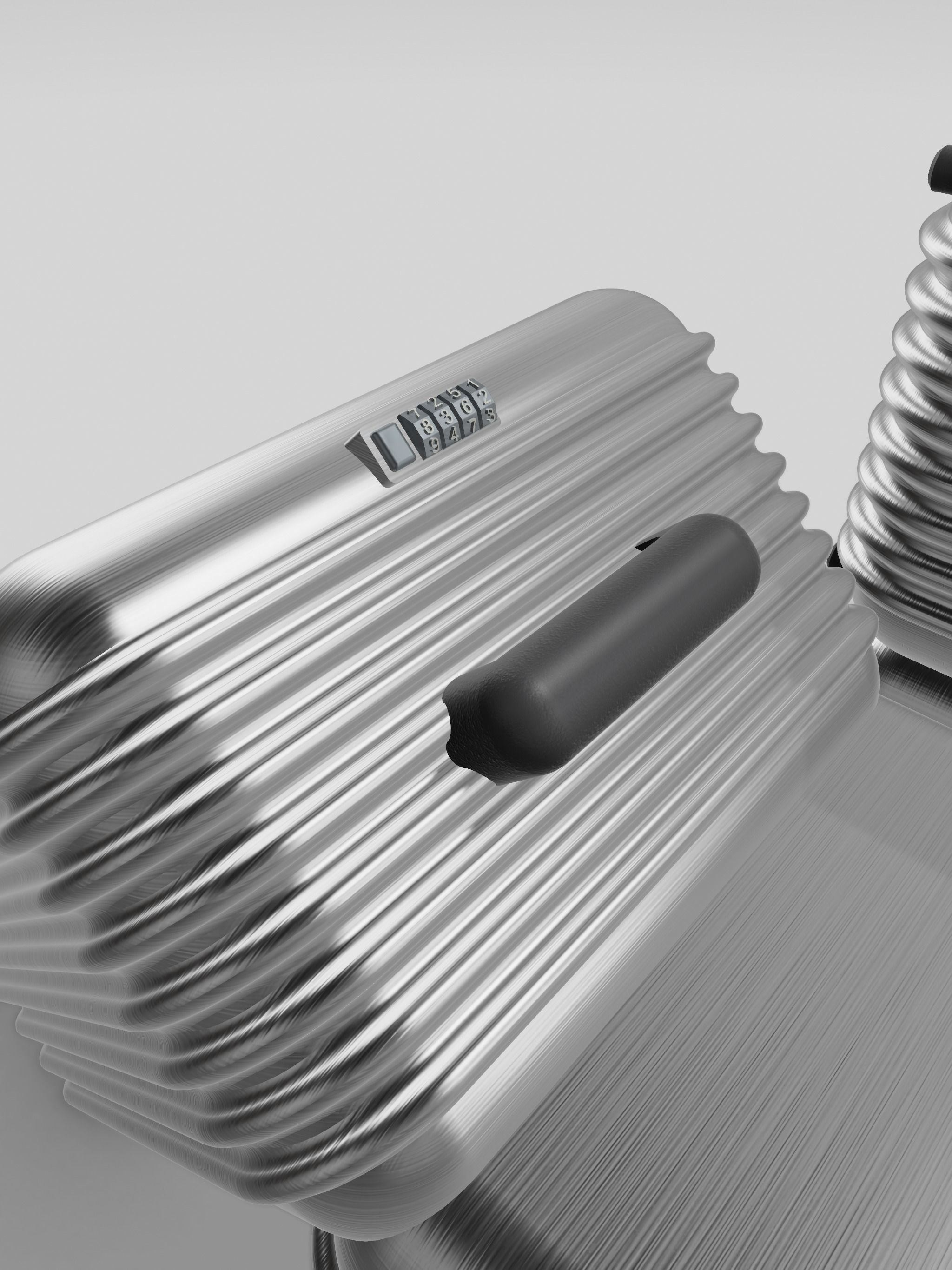 Diorama Stainless Steel Suitcases open N closed 3D print model_1