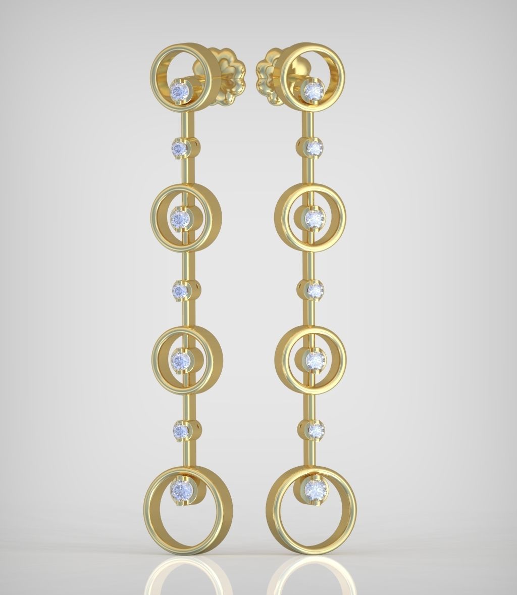 Earring model 0309 3D printable model 3D print model_3