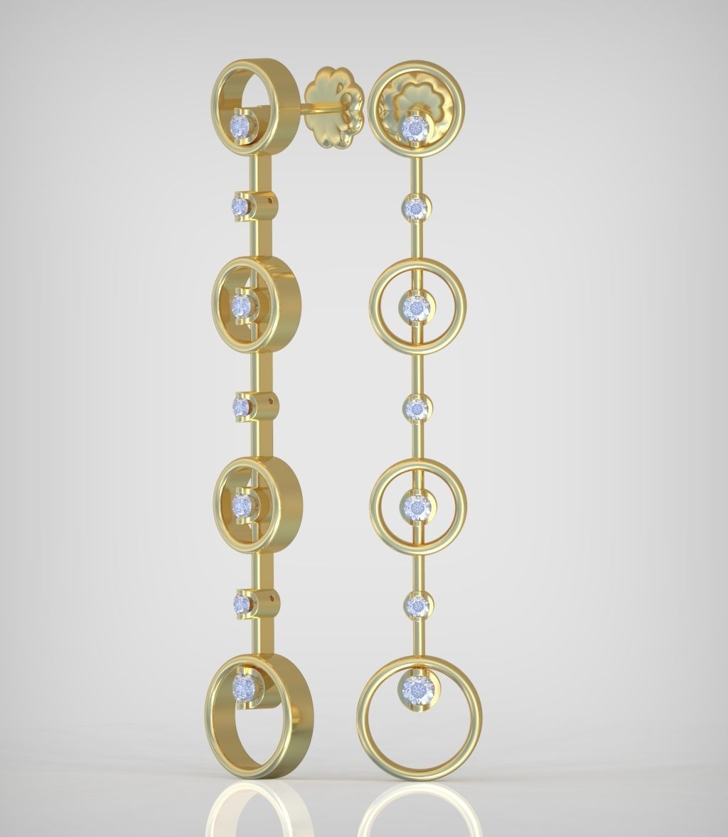 Earring model 0309 3D printable model 3D print model_2