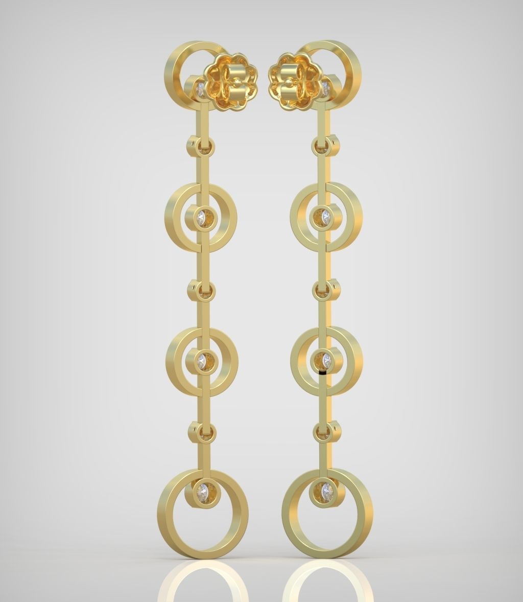 Earring model 0309 3D printable model 3D print model_8