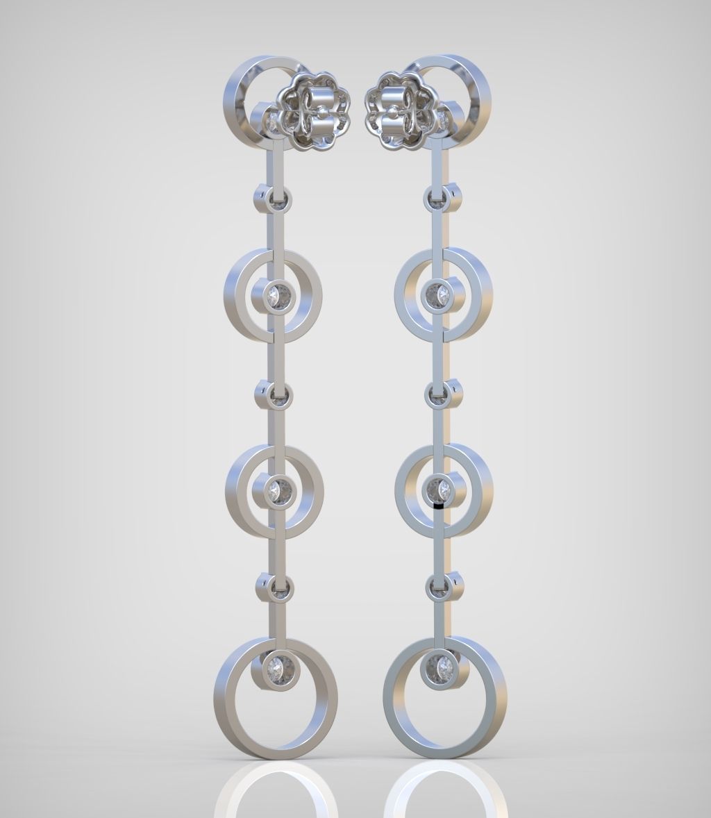 Earring model 0309 3D printable model 3D print model_9