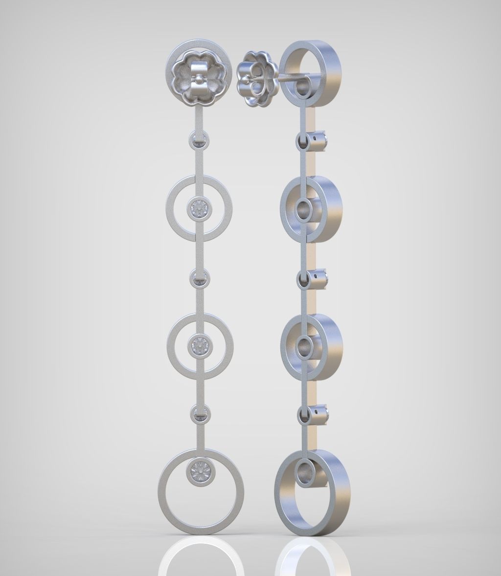 Earring model 0309 3D printable model 3D print model_10