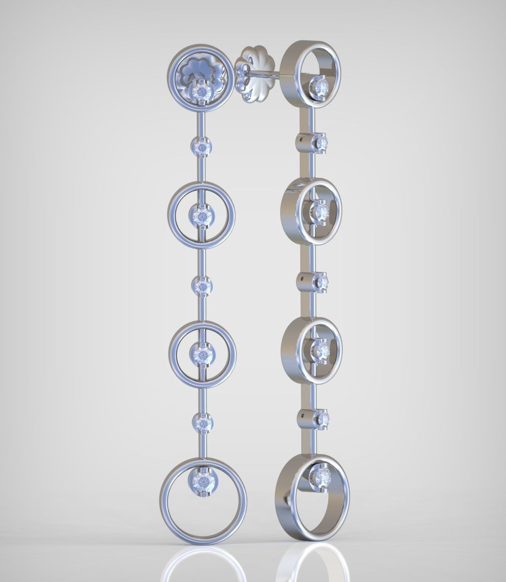 Earring model 0309 3D printable model 3D print model_5