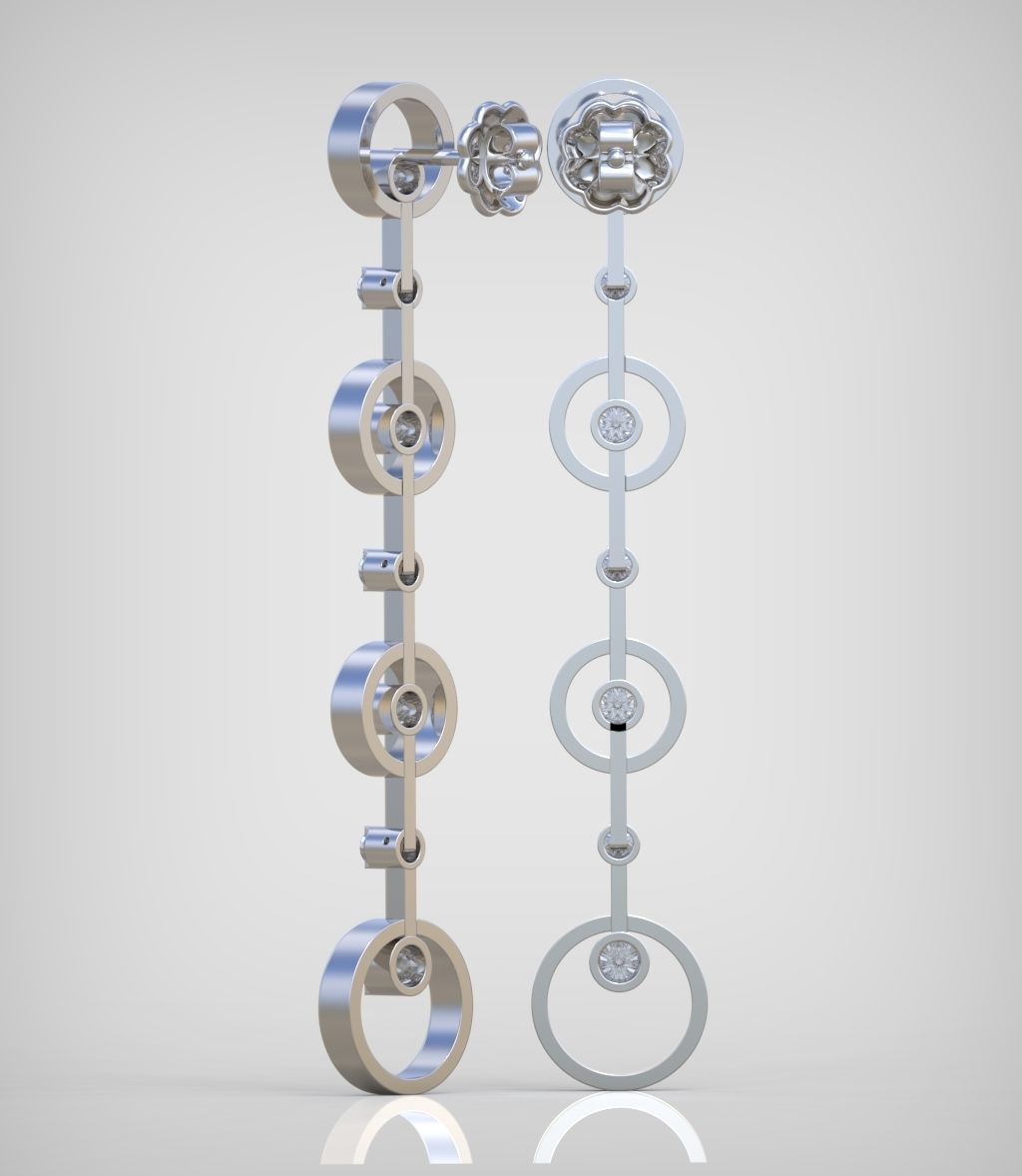Earring model 0309 3D printable model 3D print model_6