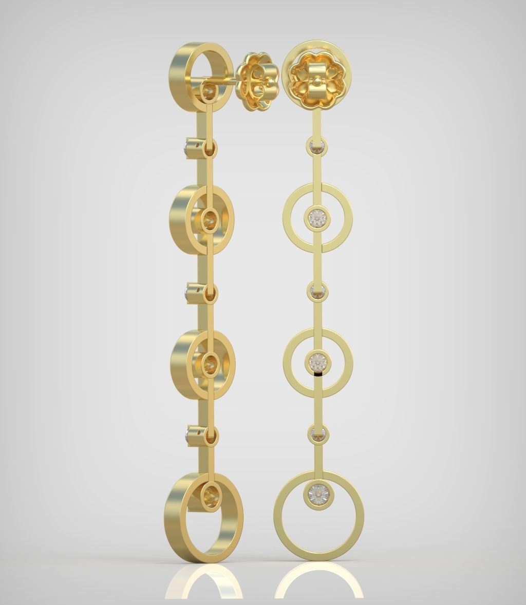 Earring model 0309 3D printable model 3D print model_7