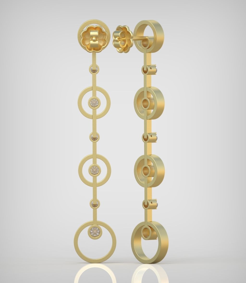 Earring model 0309 3D printable model 3D print model_11