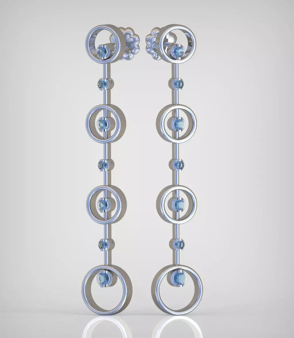 Earring model 0309 3D printable model 3D print model_0