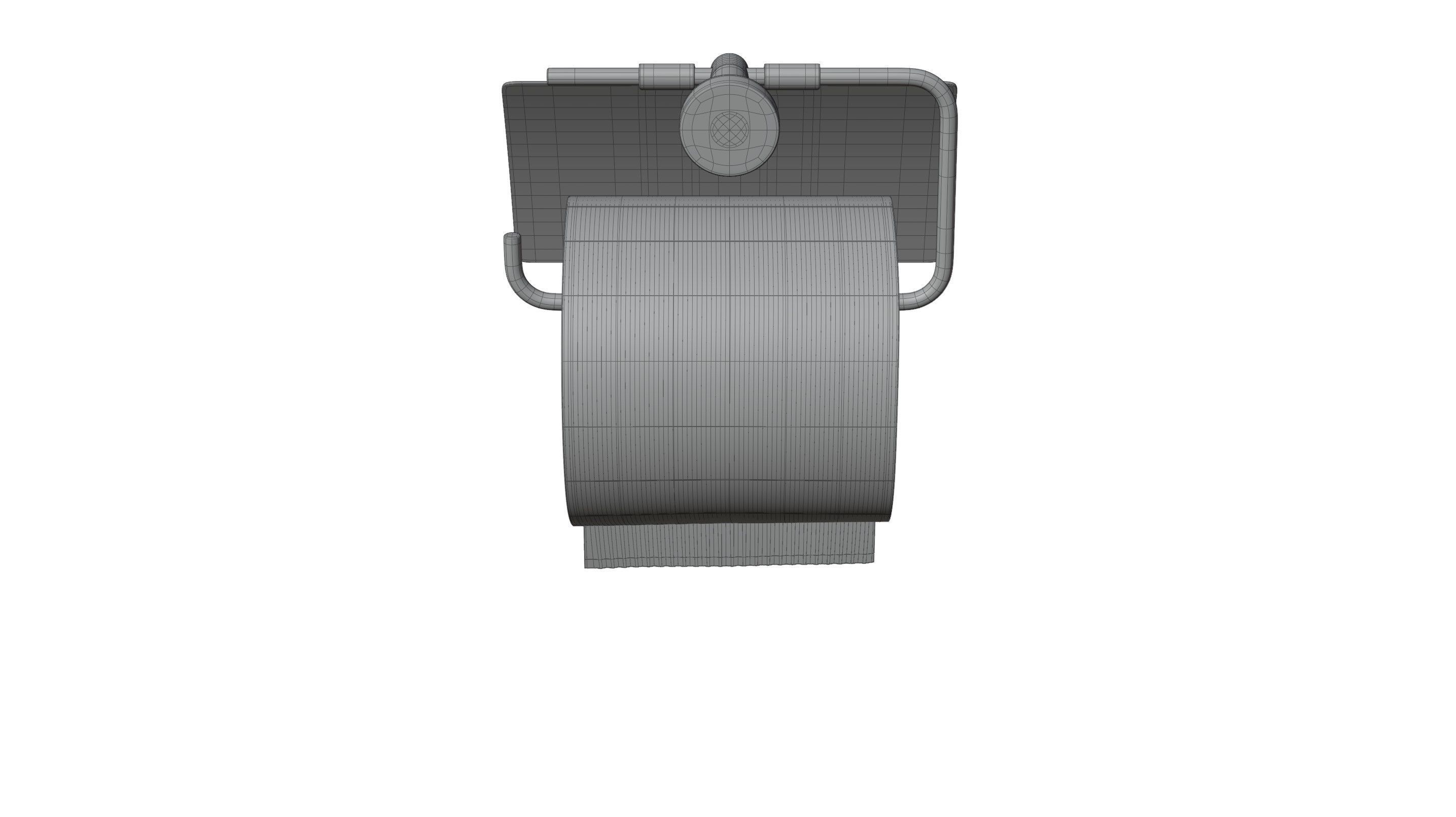 Toilet Paper with Holder 3D model_12