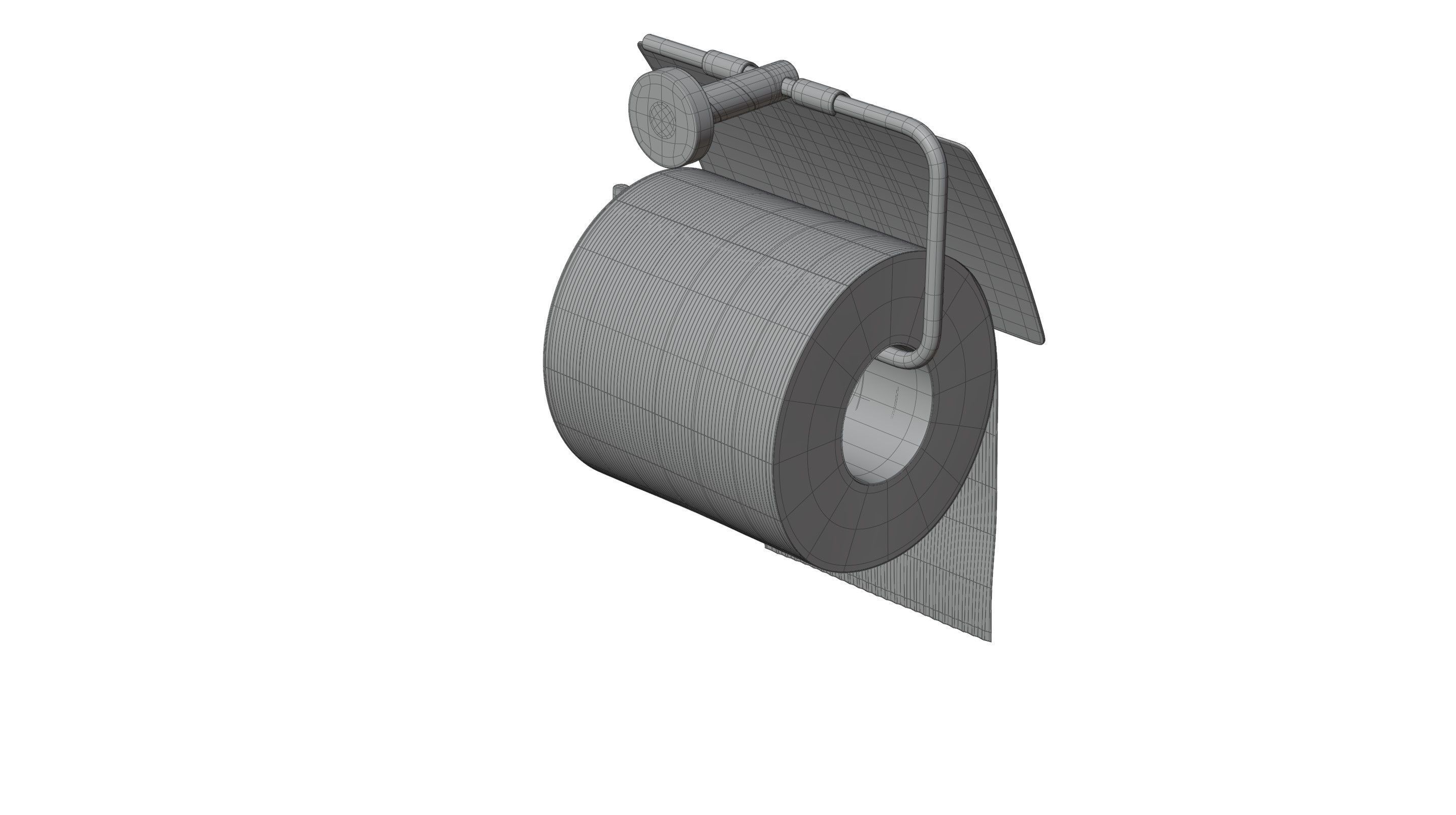 Toilet Paper with Holder 3D model_13