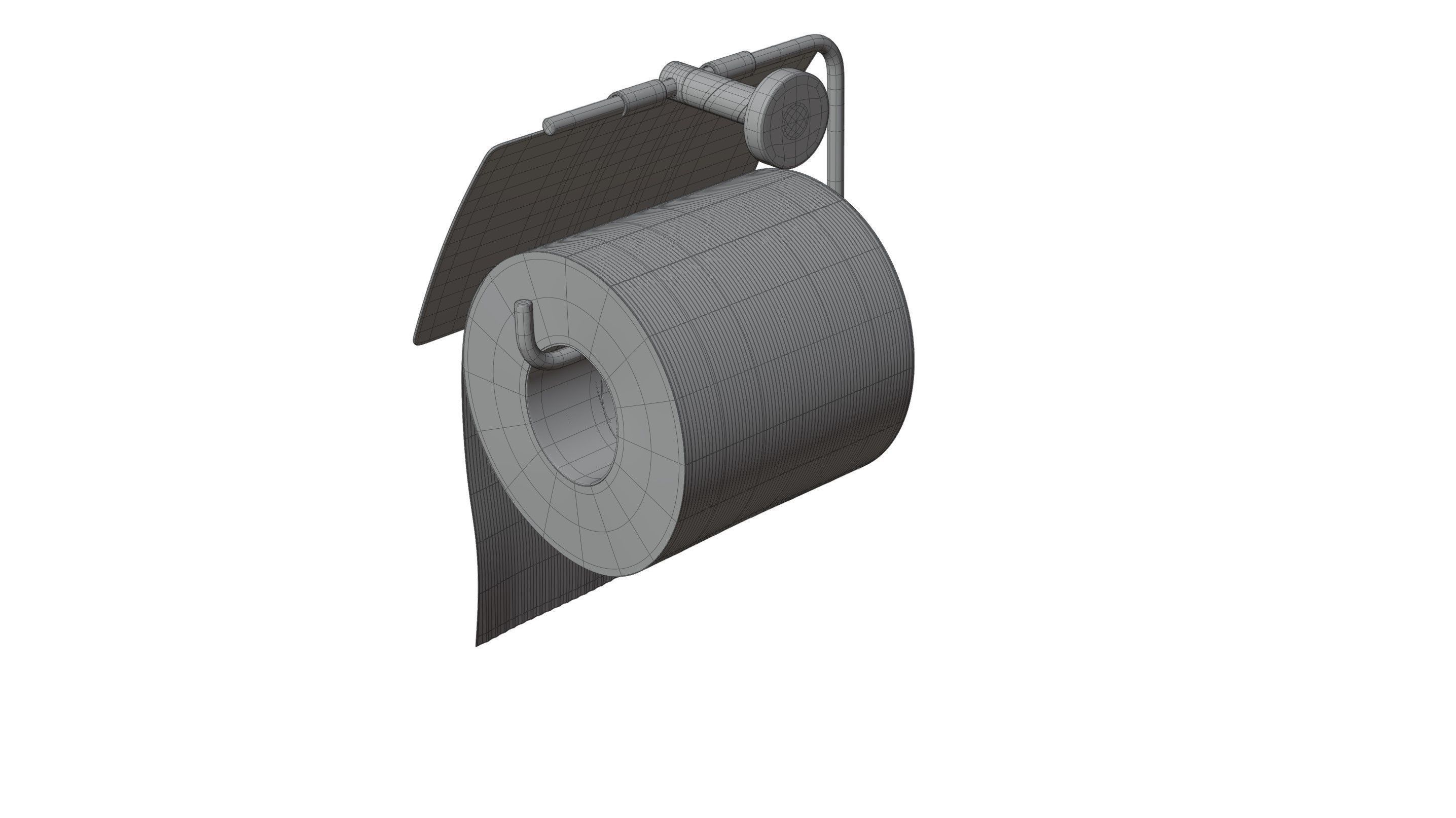 Toilet Paper with Holder 3D model_11