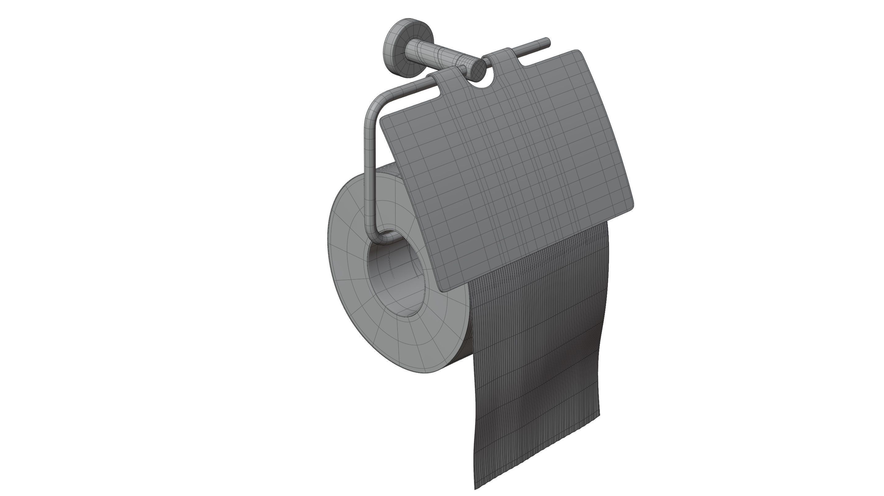 Toilet Paper with Holder 3D model_15
