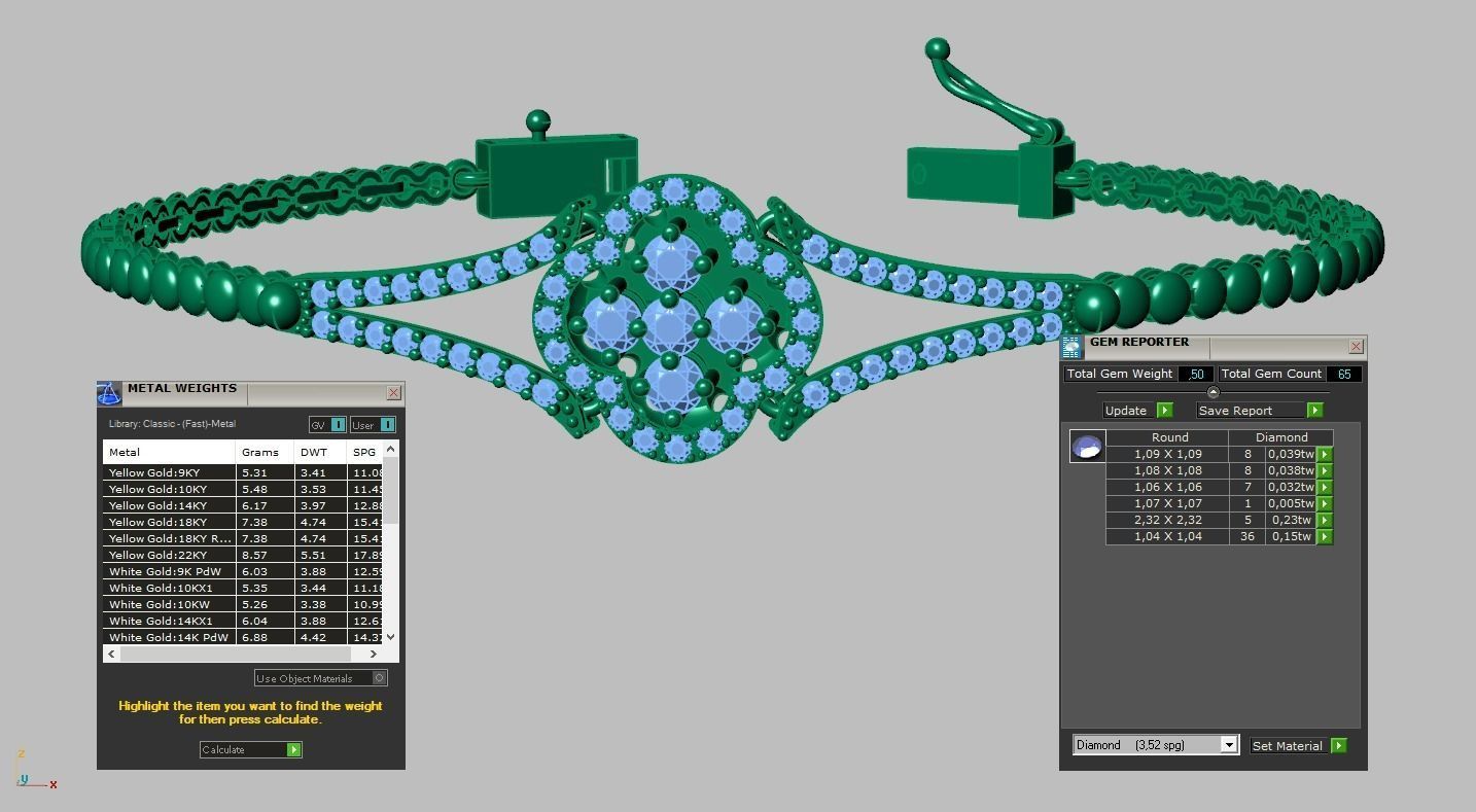 Bracelet model 3D printable model 0040-14 3D print model_12