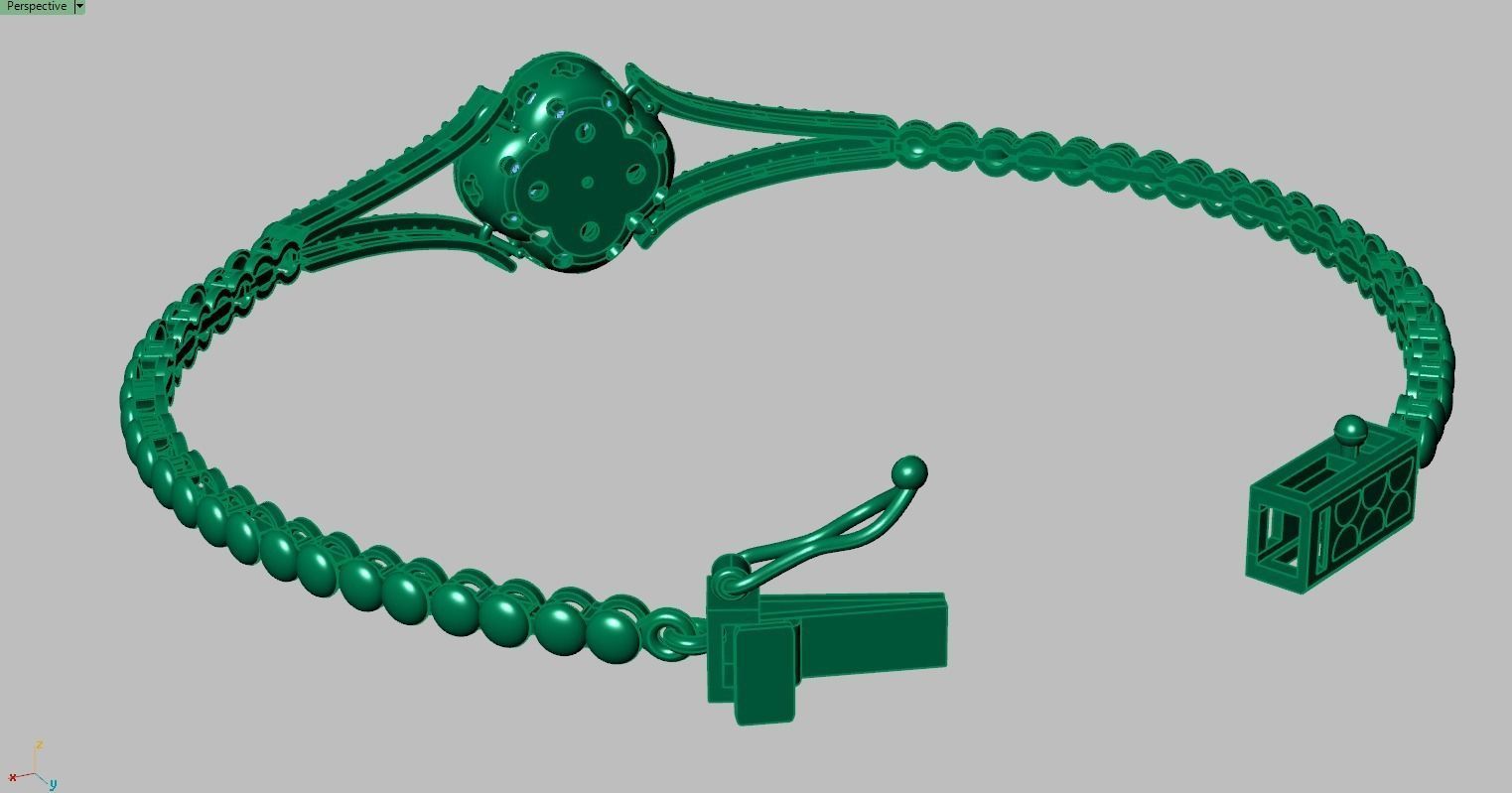 Bracelet model 3D printable model 0040-14 3D print model_9