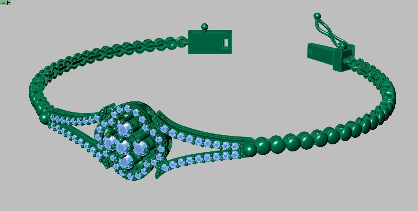 Bracelet model 3D printable model 0040-14 3D print model_8