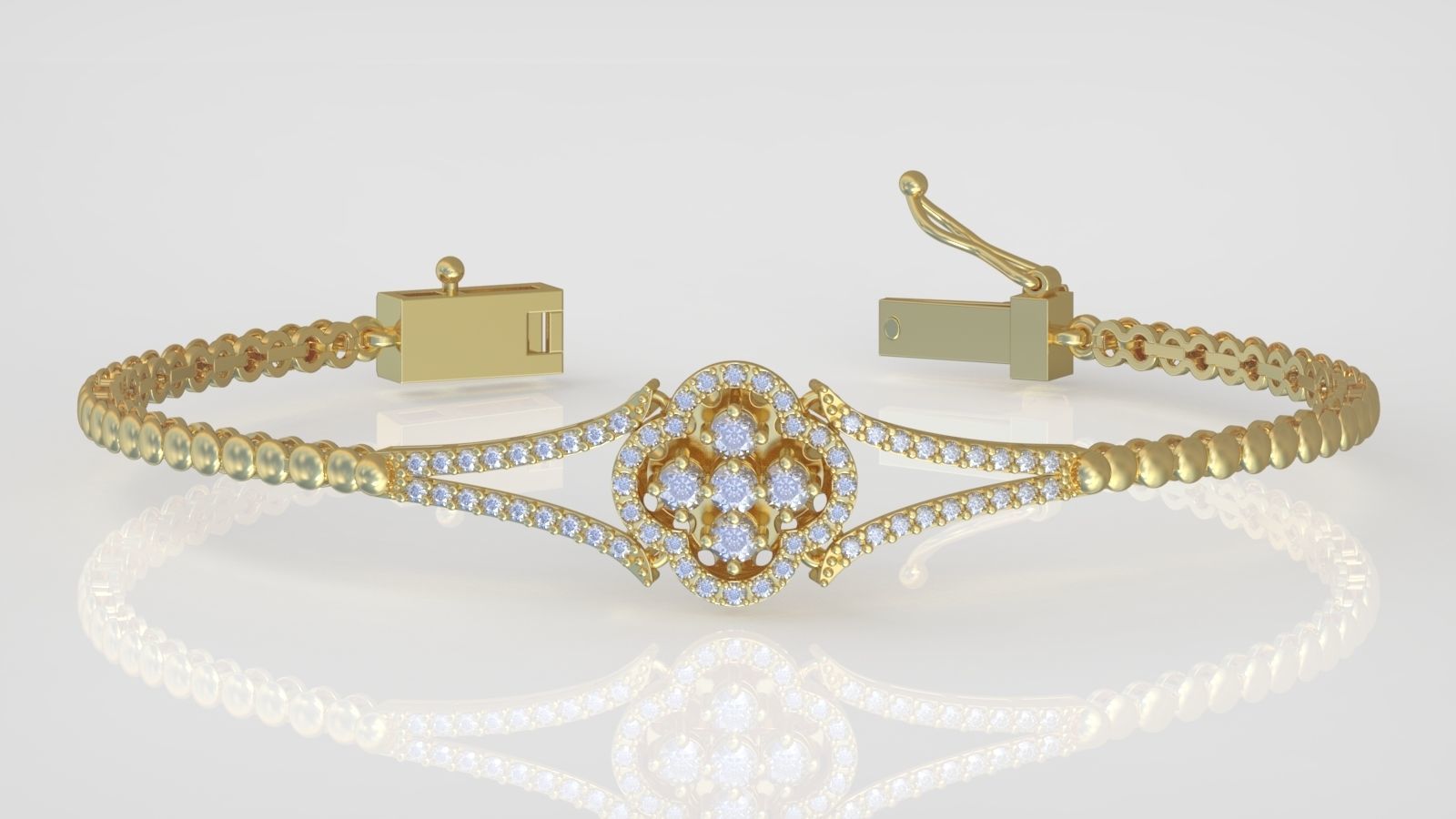 Bracelet model 3D printable model 0040-14 3D print model_3