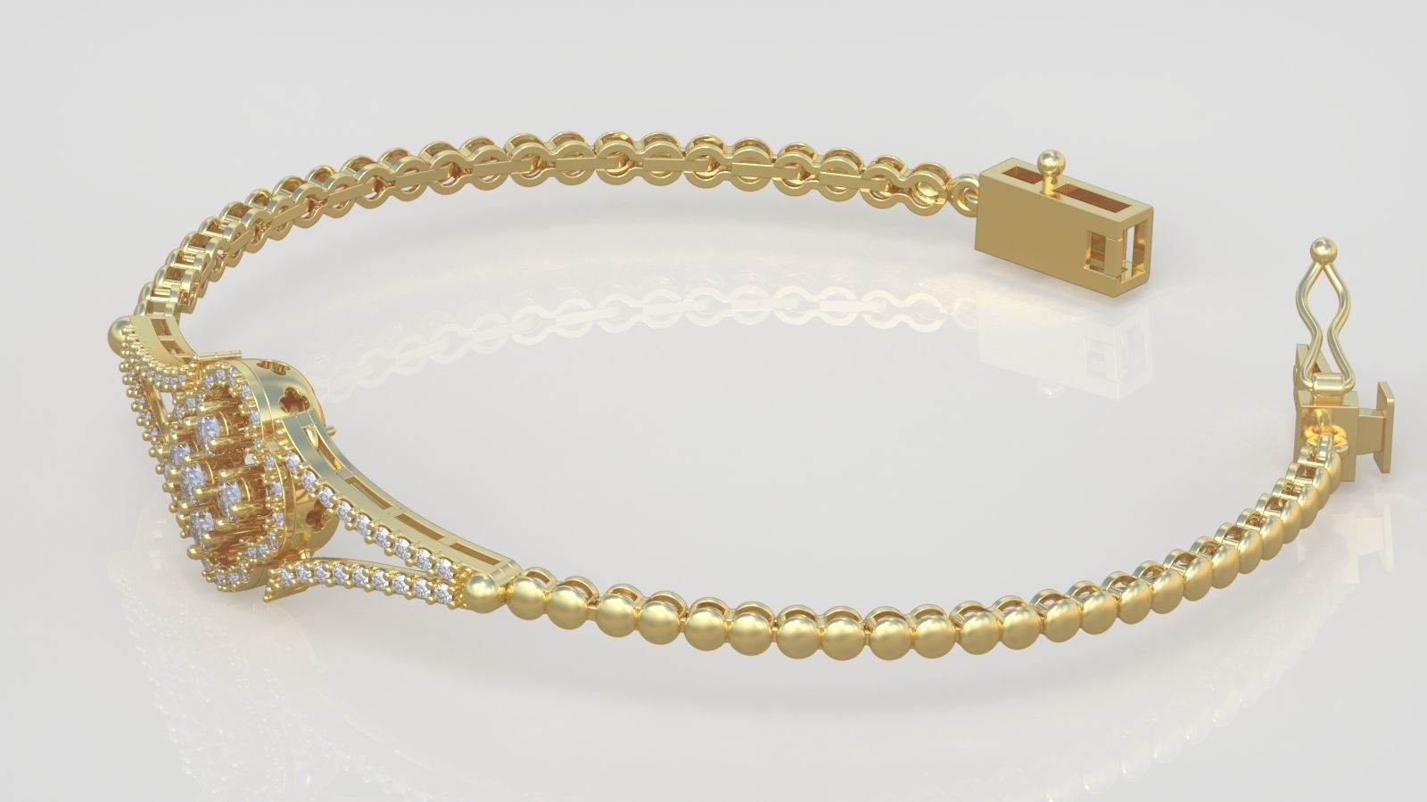 Bracelet model 3D printable model 0040-14 3D print model_4