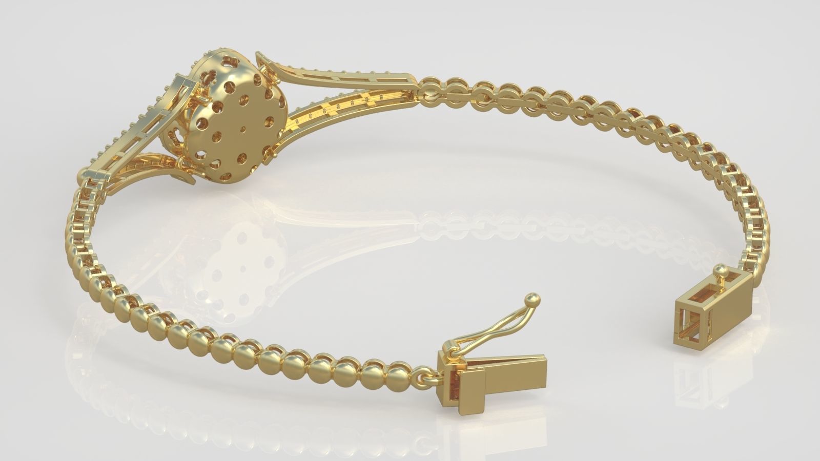 Bracelet model 3D printable model 0040-14 3D print model_7