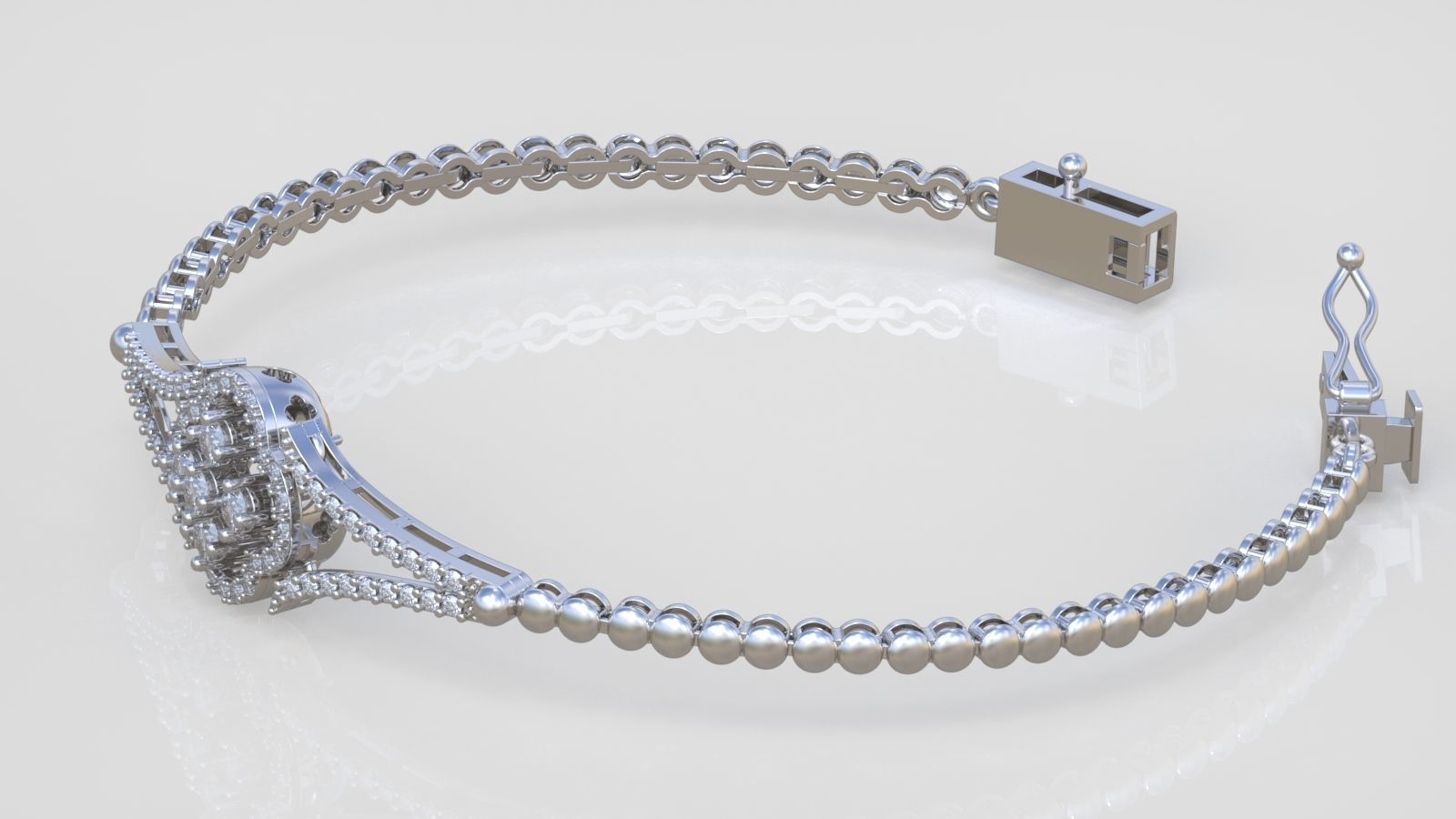 Bracelet model 3D printable model 0040-14 3D print model_5