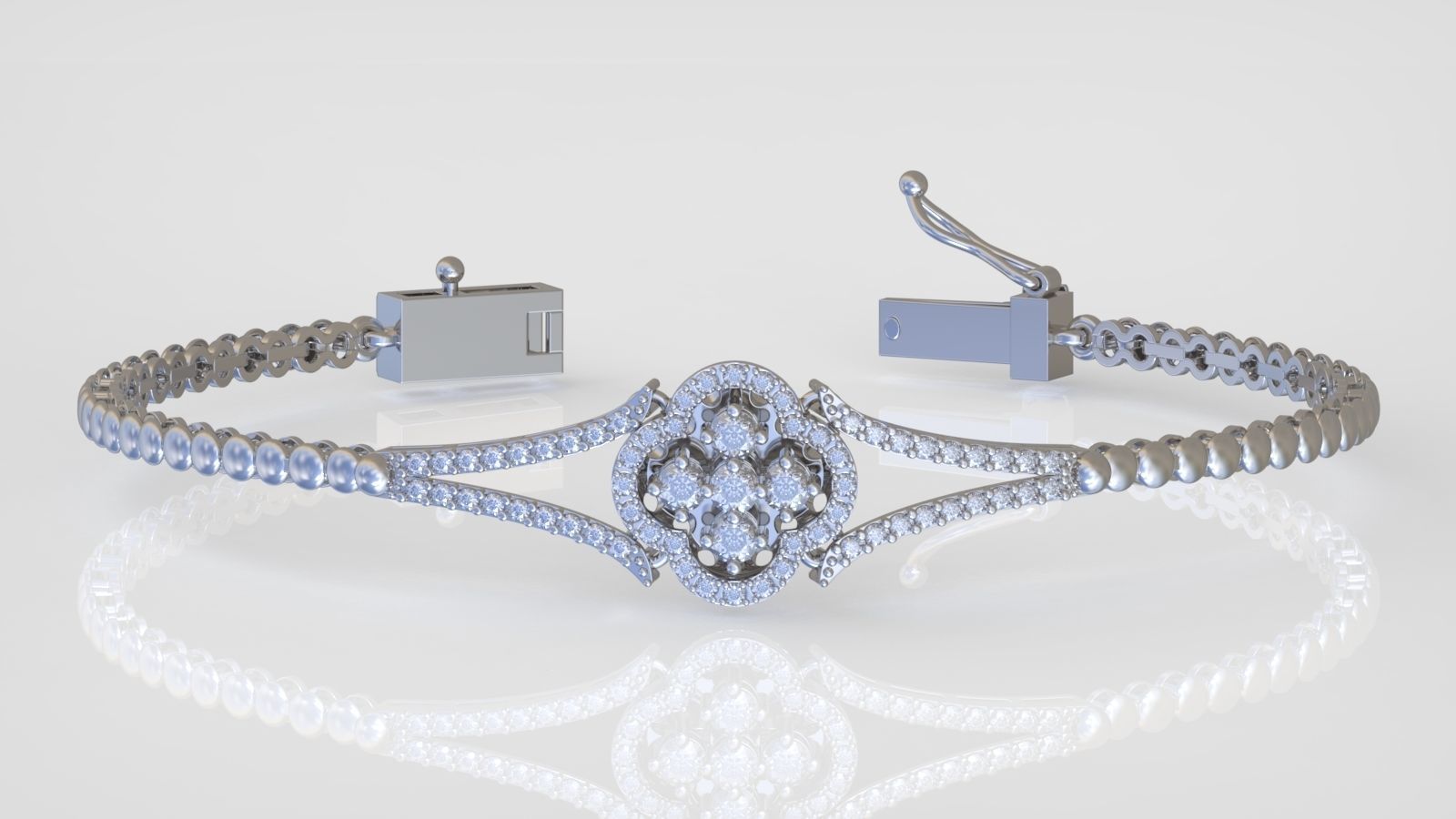 Bracelet model 3D printable model 0040-14 3D print model_2