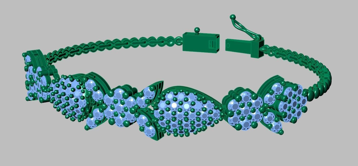 Bracelet model 3D printable model 0051-10 3D print model_8