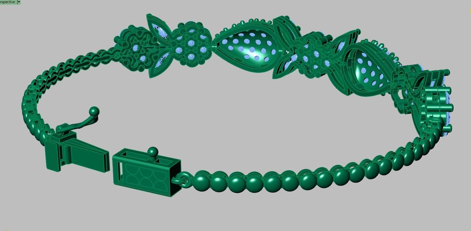 Bracelet model 3D printable model 0051-10 3D print model_10