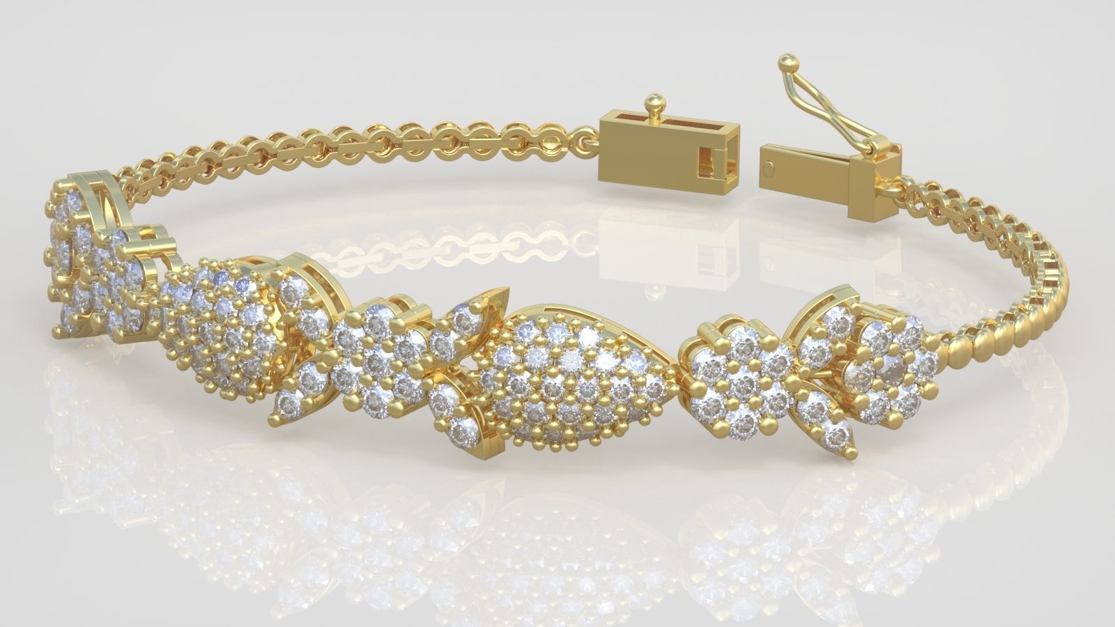 Bracelet model 3D printable model 0051-10 3D print model_3