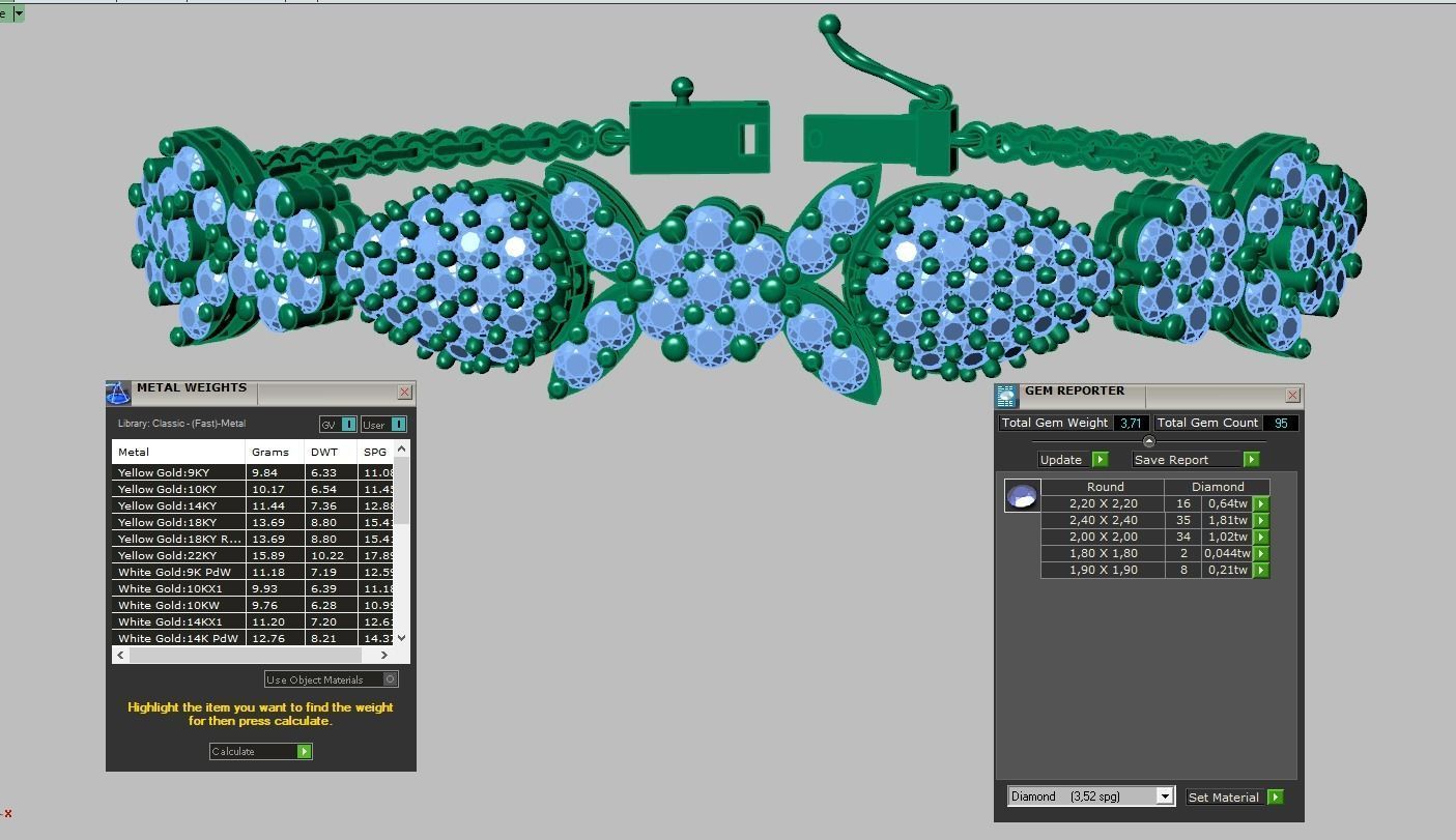 Bracelet model 3D printable model 0051-10 3D print model_12