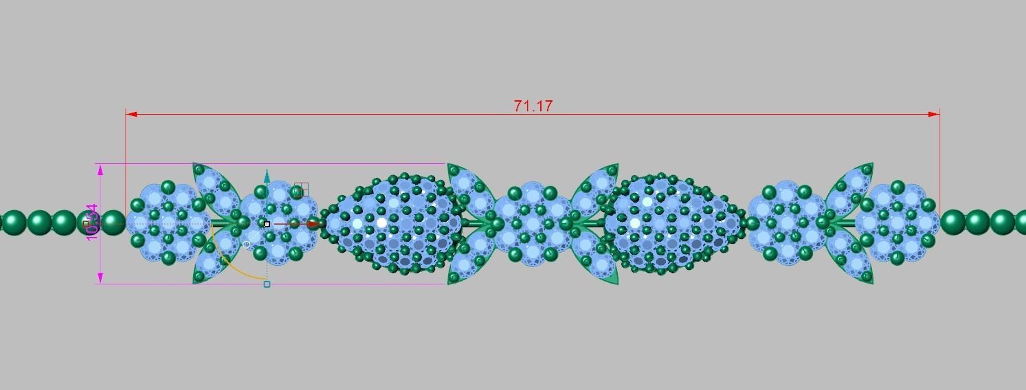 Bracelet model 3D printable model 0051-10 3D print model_13