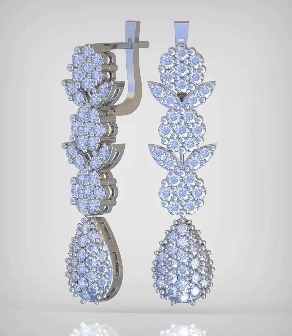 Earring model 0366 3D printable model 3D print model