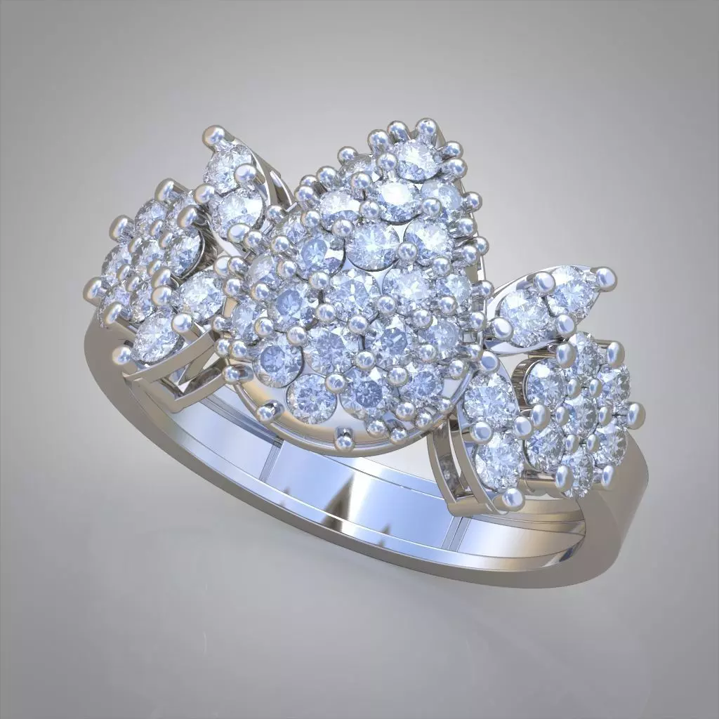 Diamond ring 0605 3D printable model 3D print model