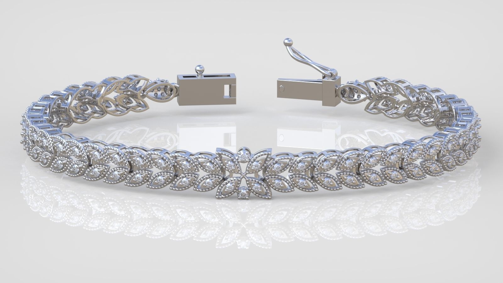 Bracelet model 3D printable model 0052-10 3D print model_3