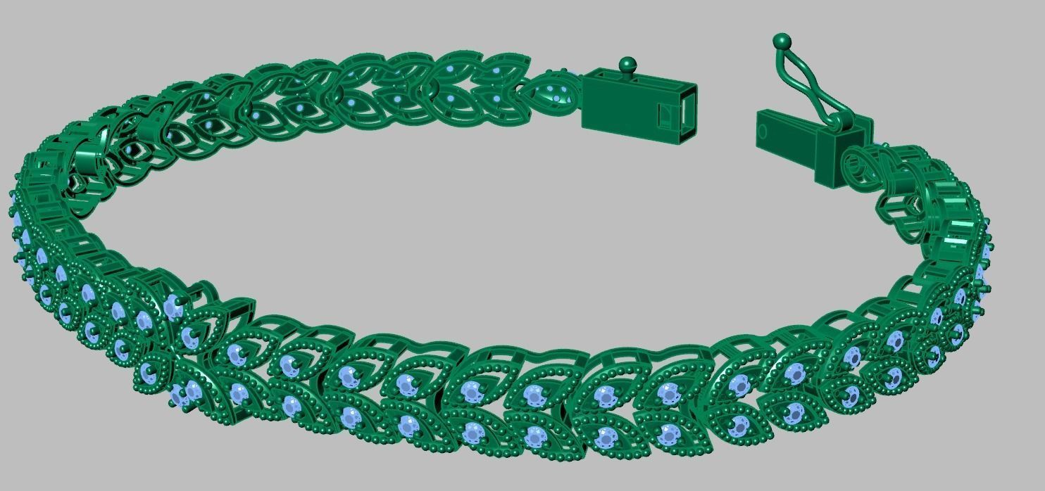 Bracelet model 3D printable model 0052-10 3D print model_8