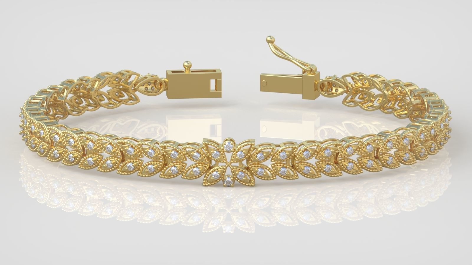 Bracelet model 3D printable model 0052-10 3D print model_2