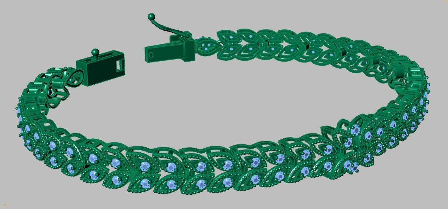 Bracelet model 3D printable model 0052-10 3D print model_11