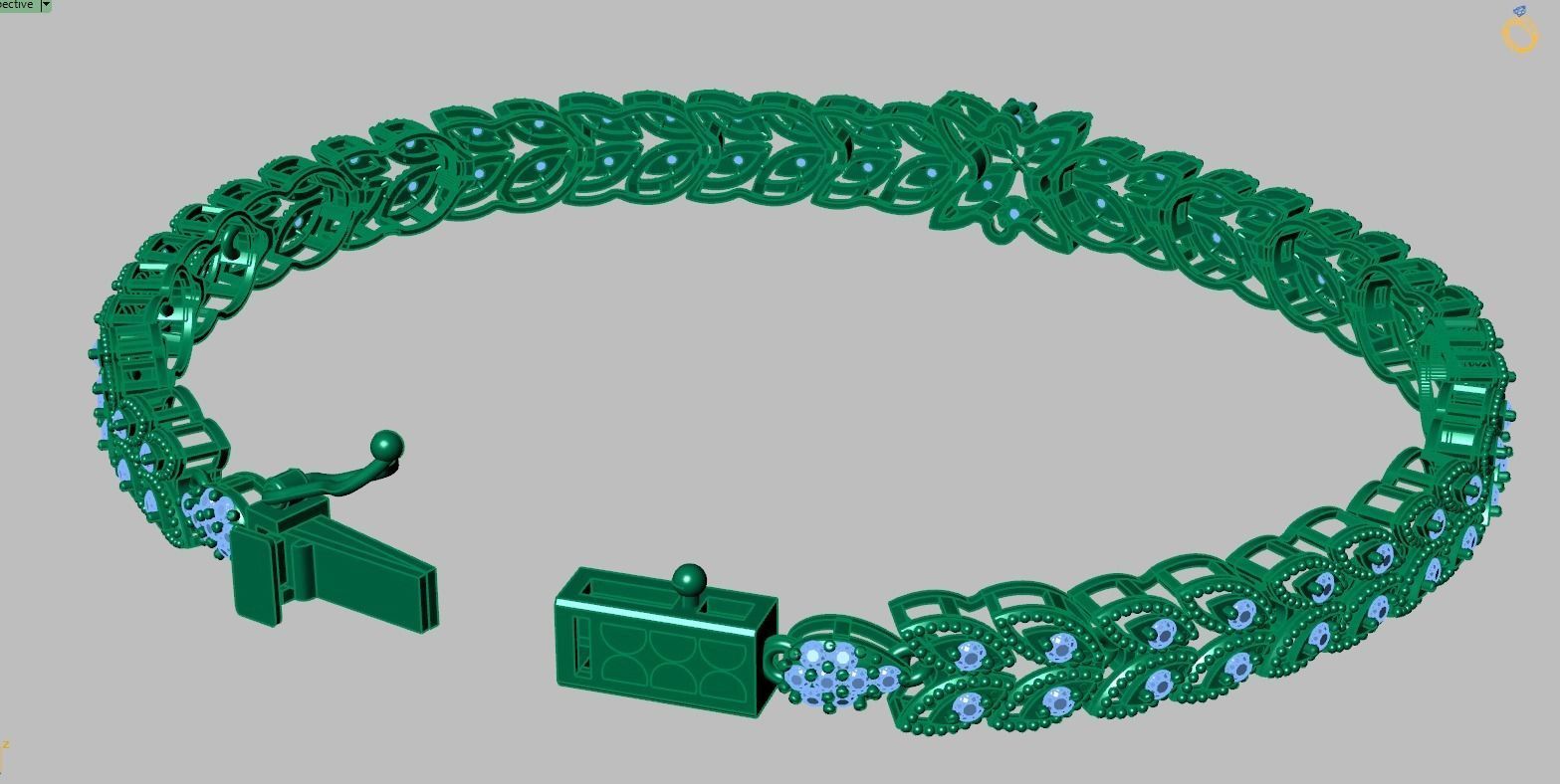 Bracelet model 3D printable model 0052-10 3D print model_10