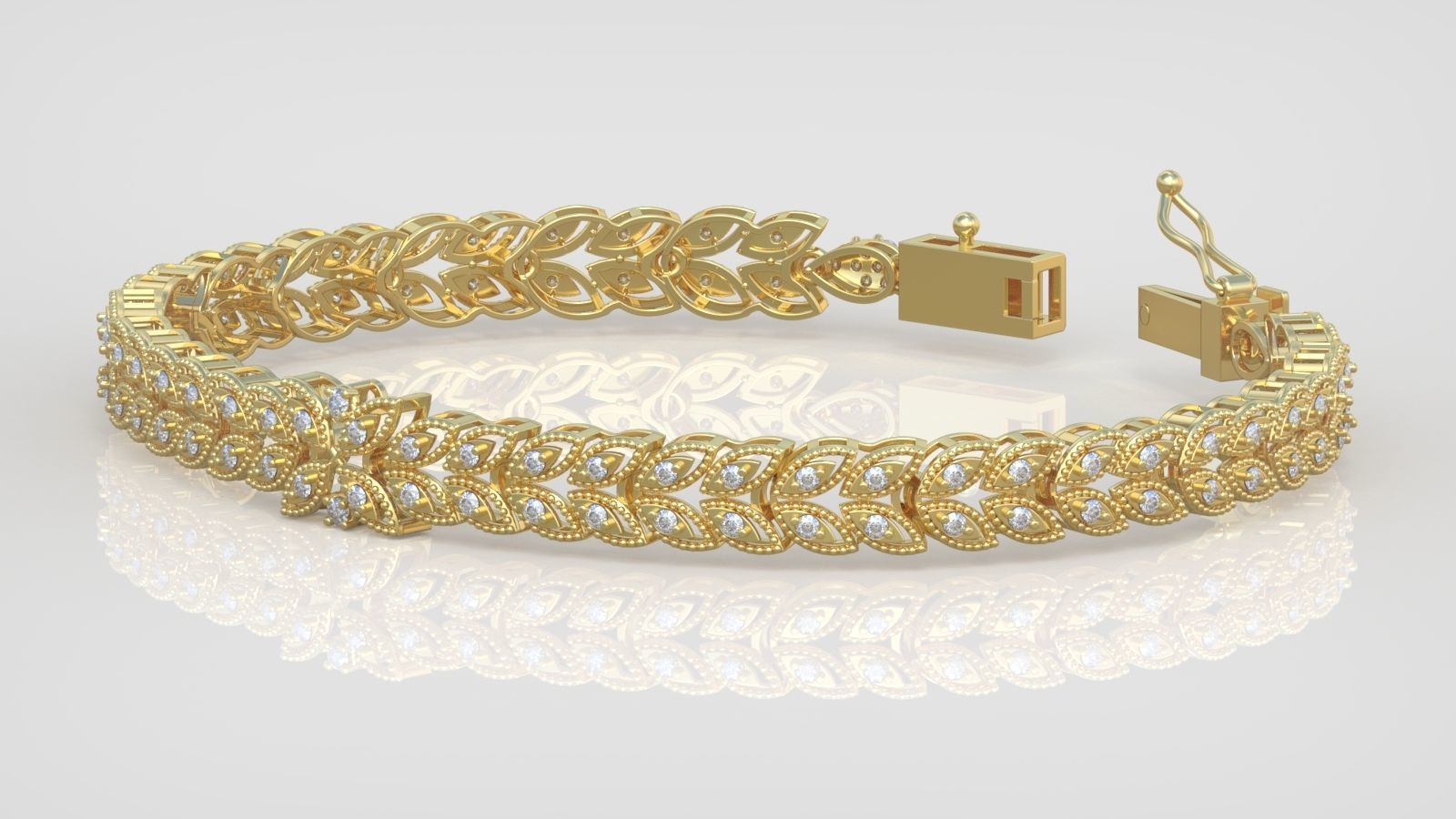 Bracelet model 3D printable model 0052-10 3D print model_1