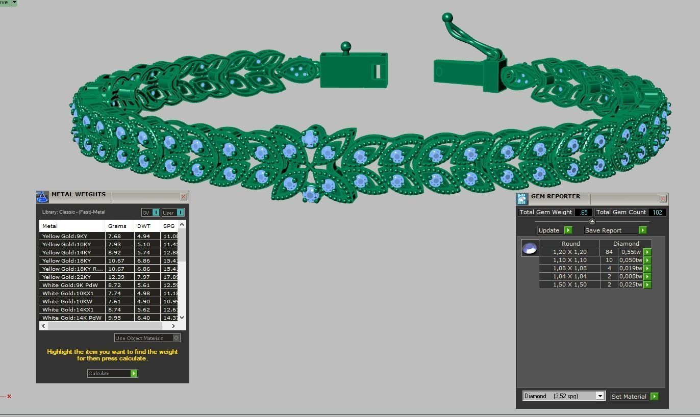 Bracelet model 3D printable model 0052-10 3D print model_13