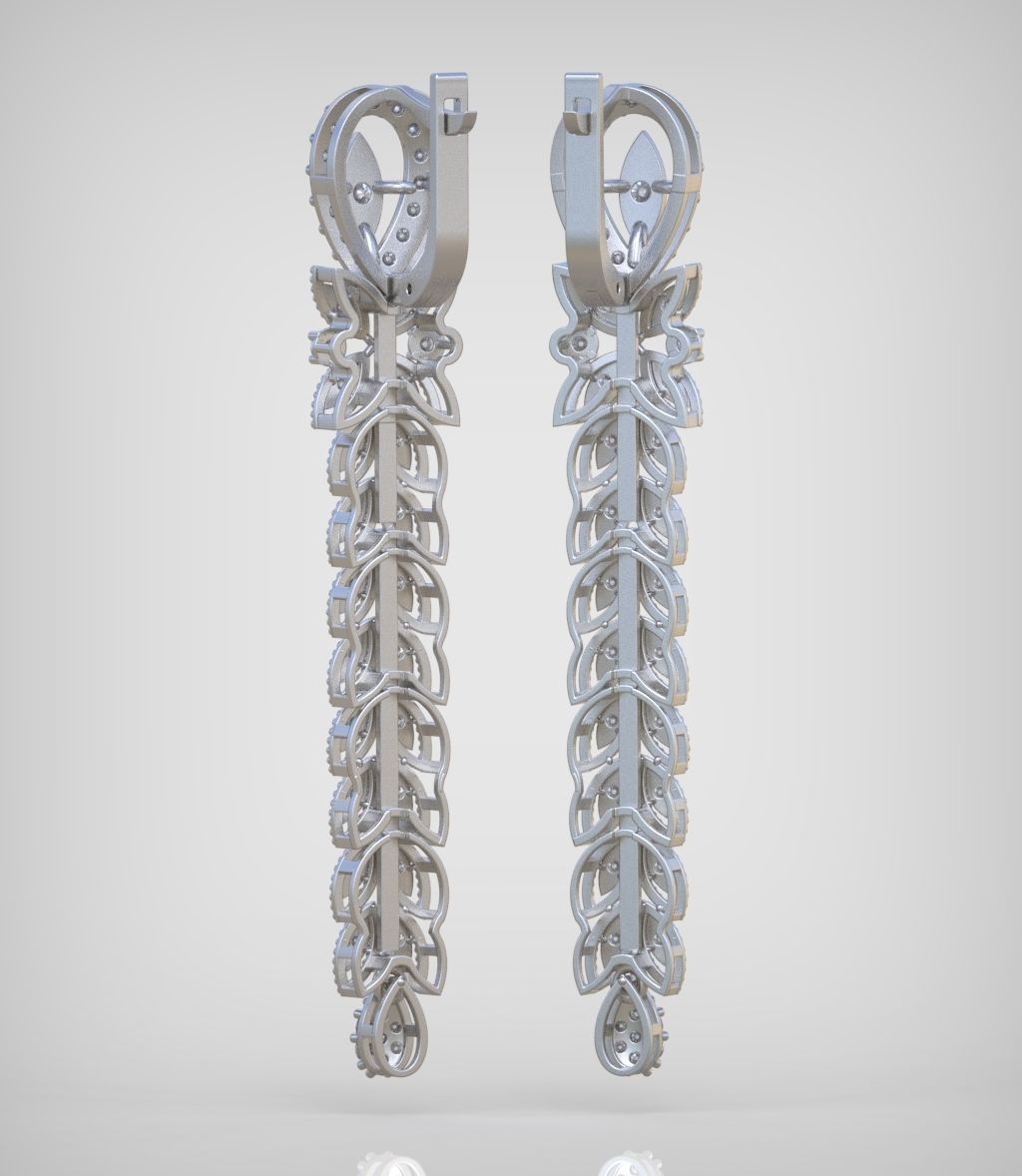 Earring model 0367 3D printable model 3D print model_9