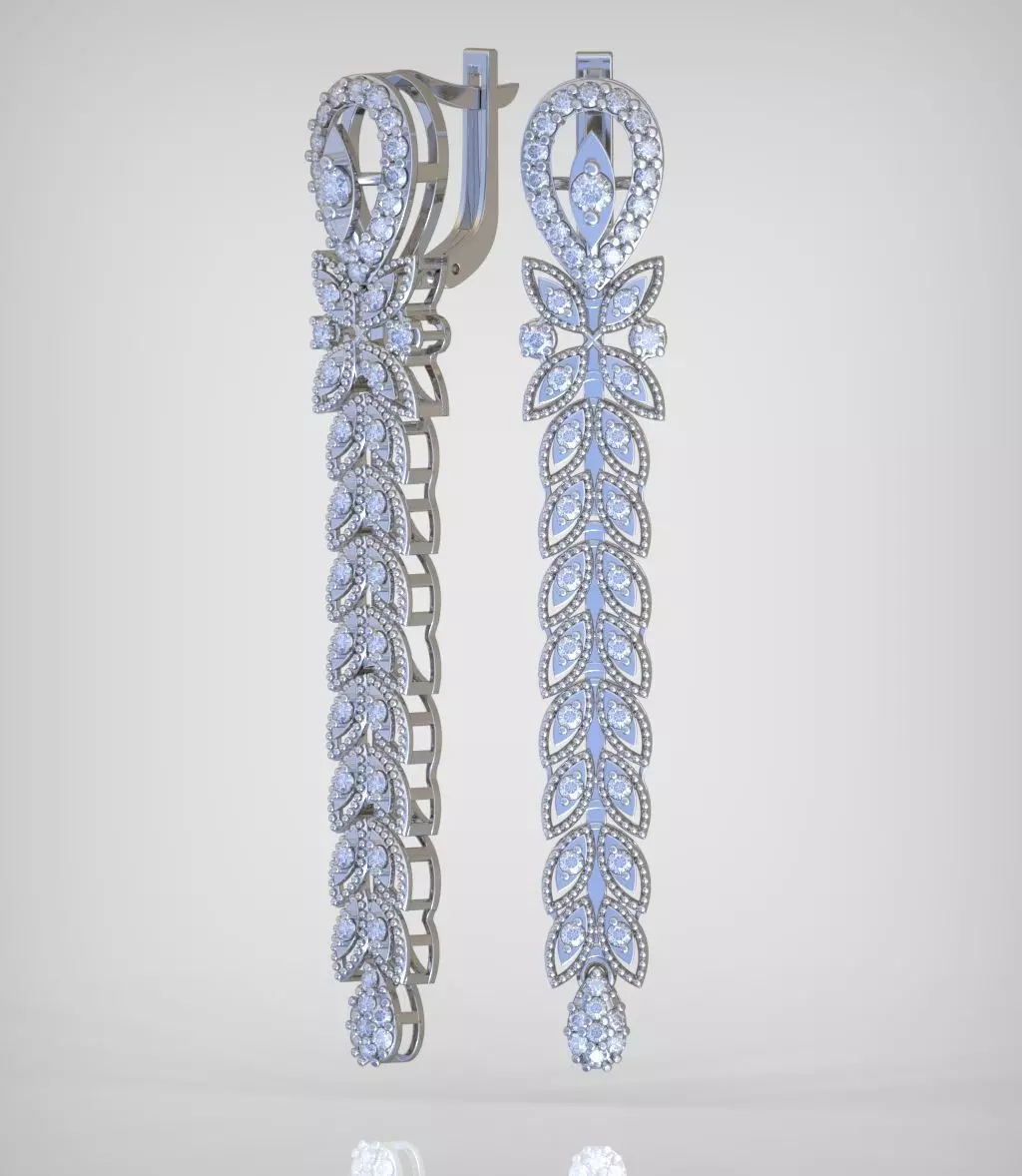 Earring model 0367 3D printable model 3D print model_0