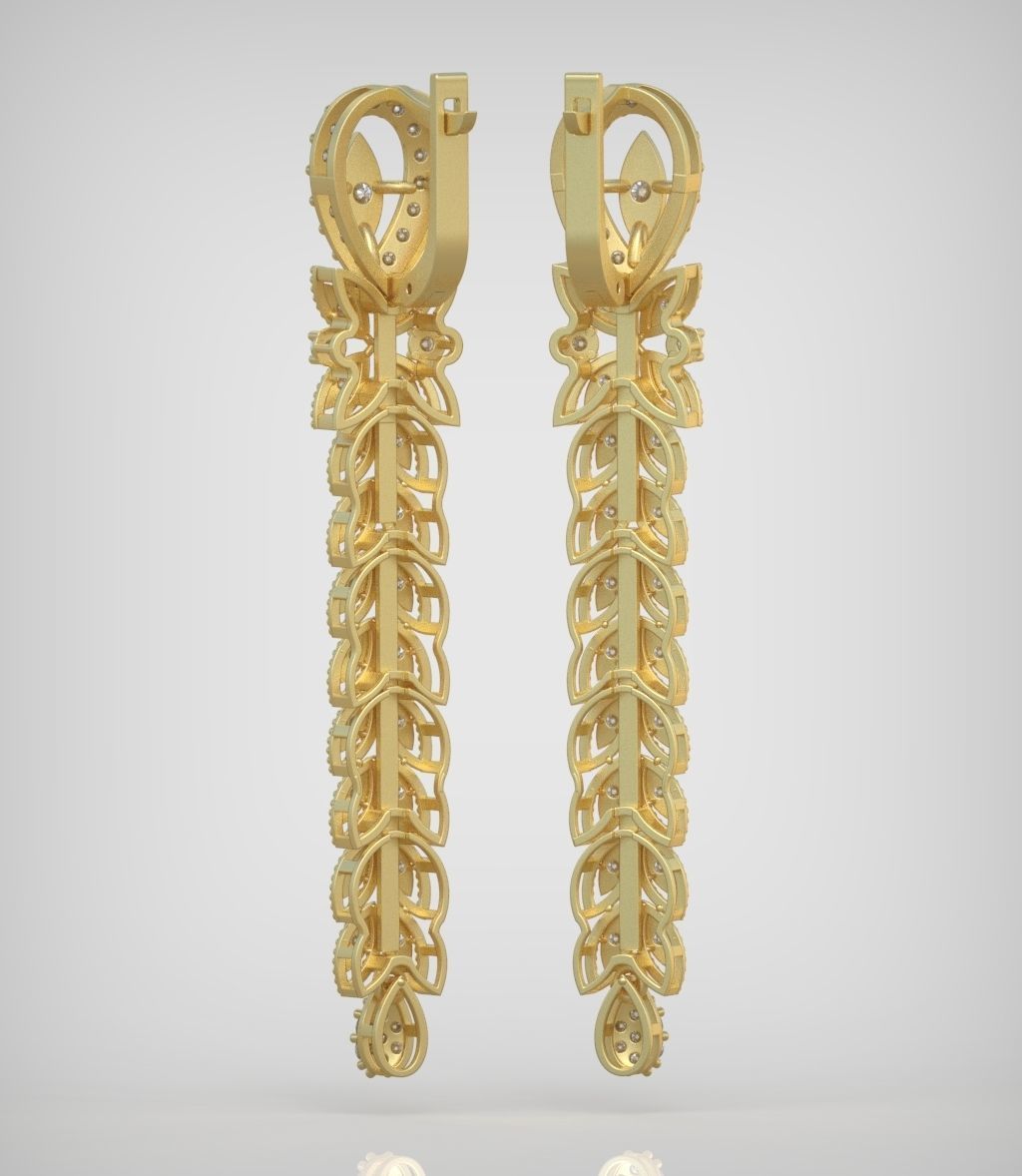Earring model 0367 3D printable model 3D print model_8