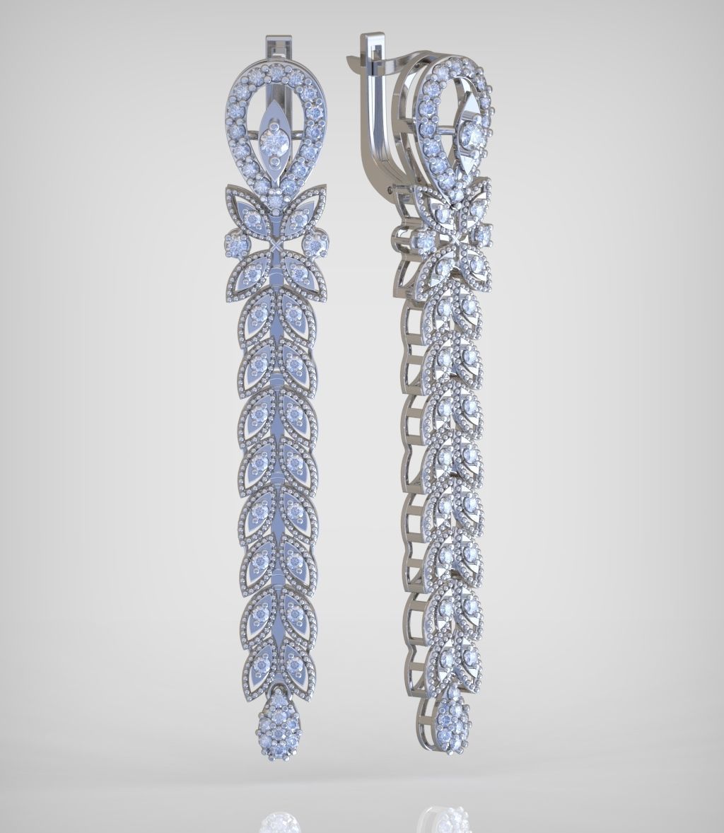 Earring model 0367 3D printable model 3D print model_5