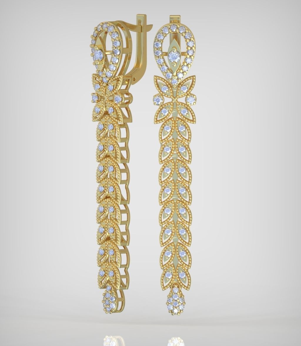 Earring model 0367 3D printable model 3D print model_1