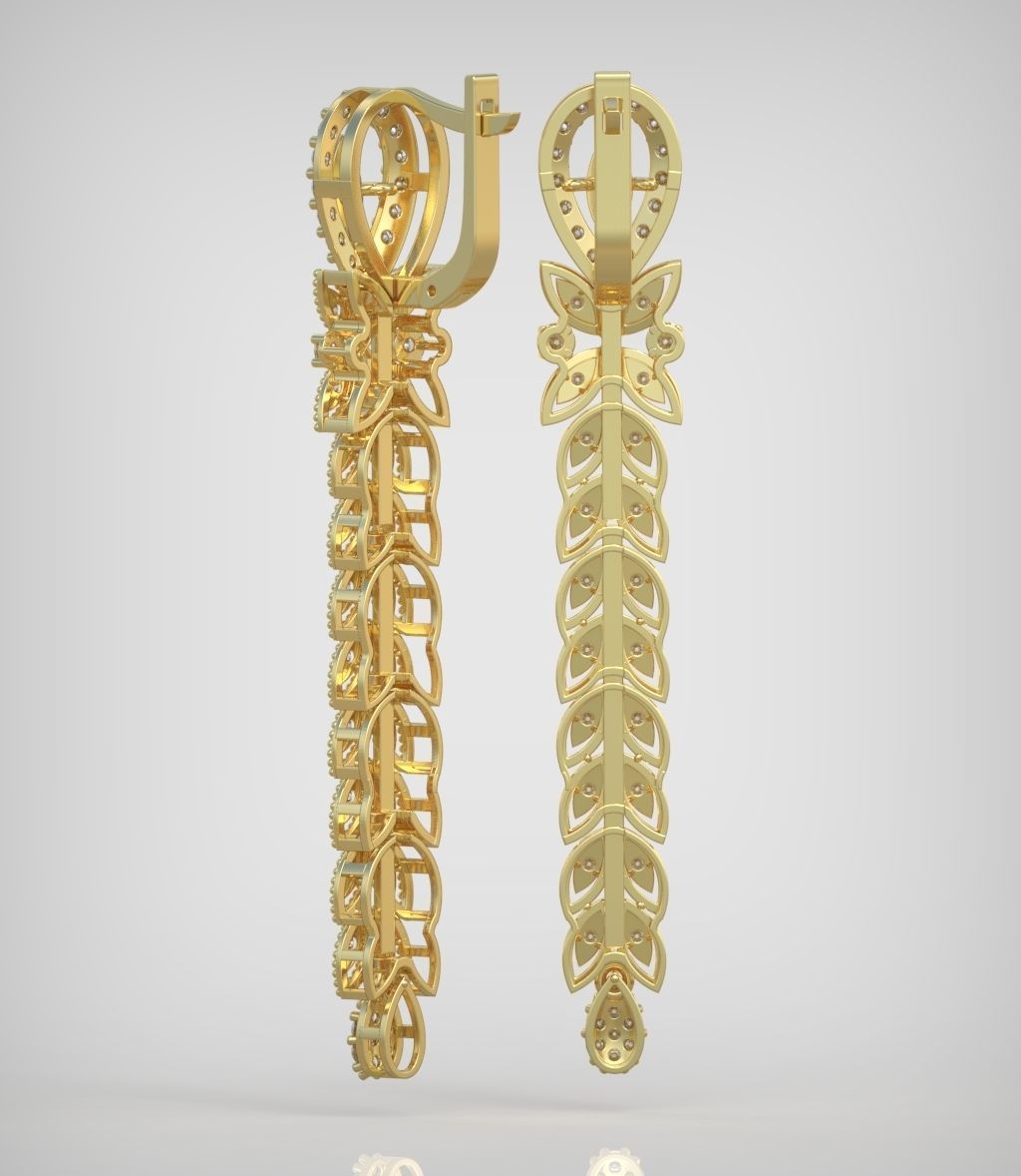 Earring model 0367 3D printable model 3D print model_7