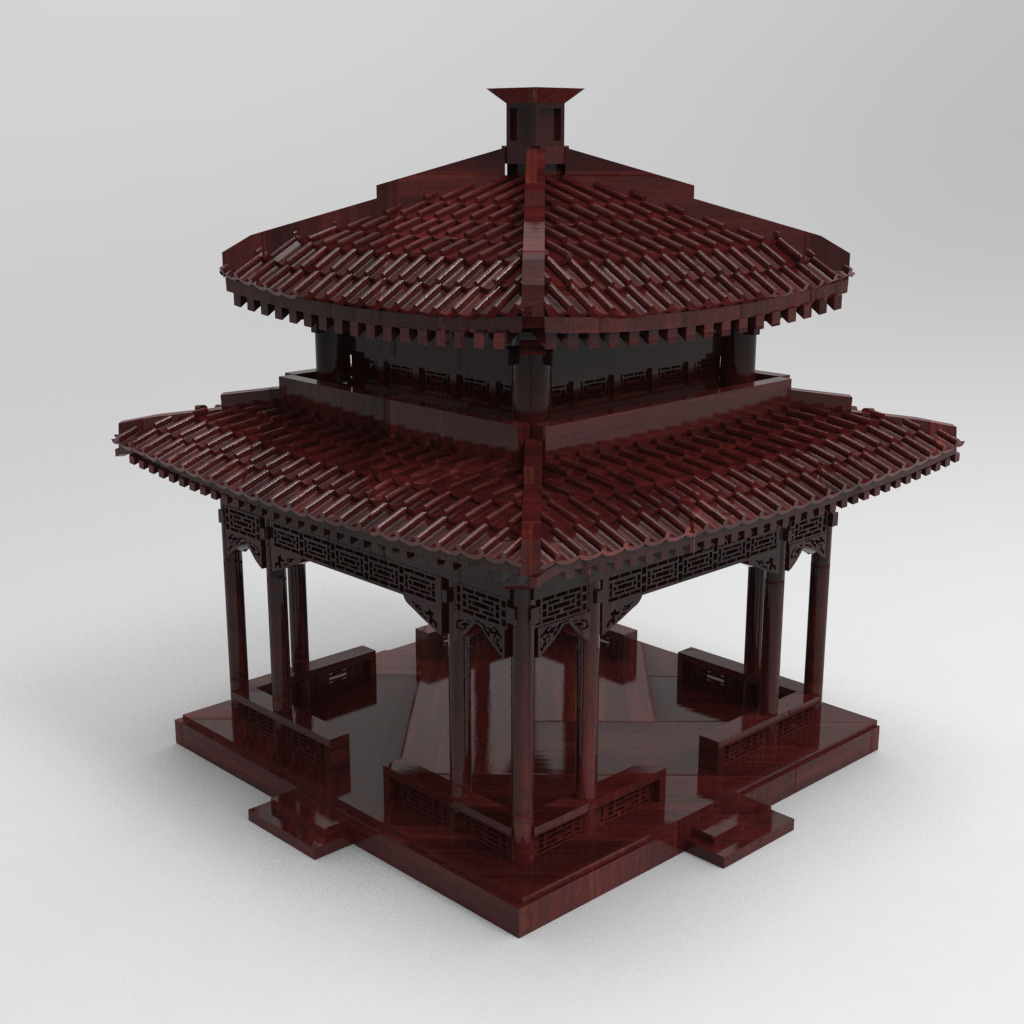 Ancient Architecture Zhi Chun Ting of the Summer Palace 3D print model_5