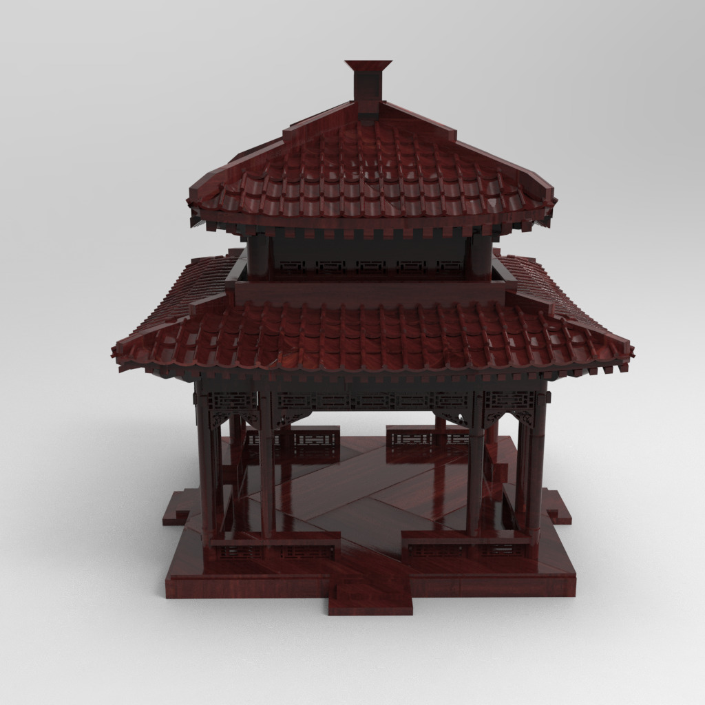 Ancient Architecture Zhi Chun Ting of the Summer Palace 3D print model_6