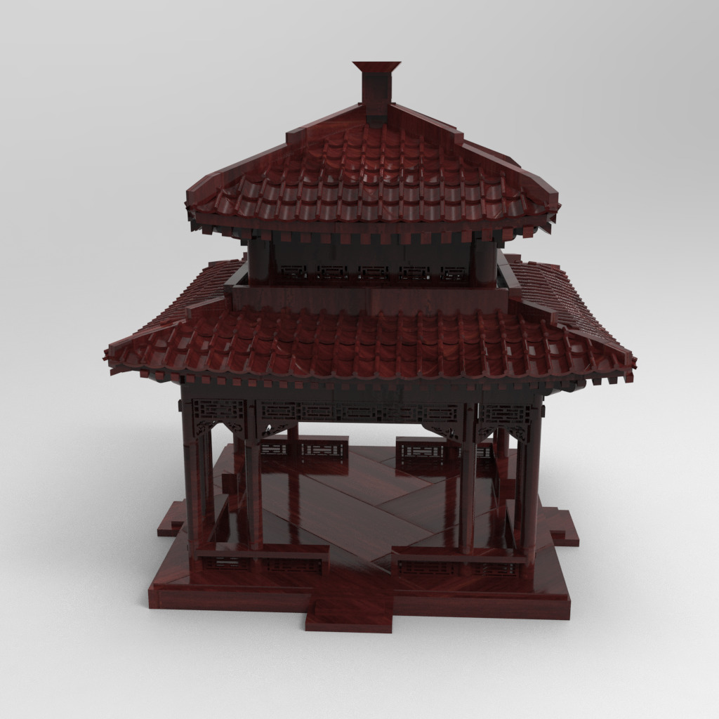 Ancient Architecture Zhi Chun Ting of the Summer Palace 3D print model_4