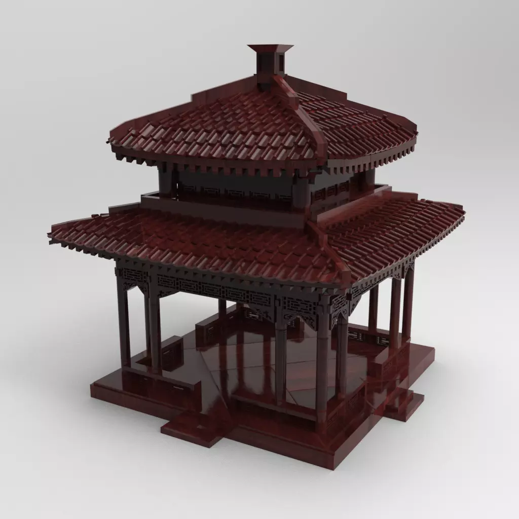 Ancient Architecture Zhi Chun Ting of the Summer Palace 3D print model_0
